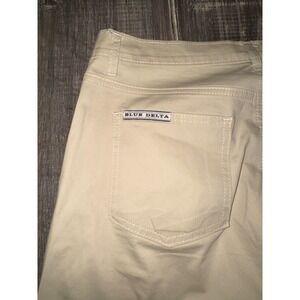 Blue Delta Tom James Holland & Sherry Custom Tan Khaki Pants Mens 34x30 USA